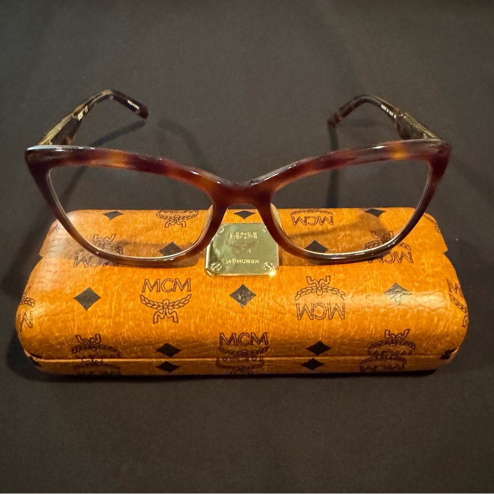 MCM Brown Rectangular Glasses